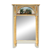 Antique French trumeau mirror Restoration glass painting c. 1830 (83)