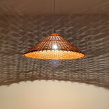Wicker pendant lamp