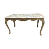 Gold bronze and marble coffee table