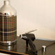 Old vintage siphon Scottish fabrics kitsch of the brand "auto-siphon" Paris.