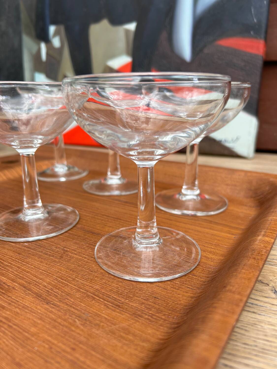 6 champagne glasses France