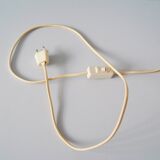 Cocoon lamp with pink pleated shade, 50's lighting