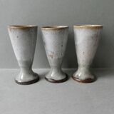 6 stoneware mazagrans signed VN