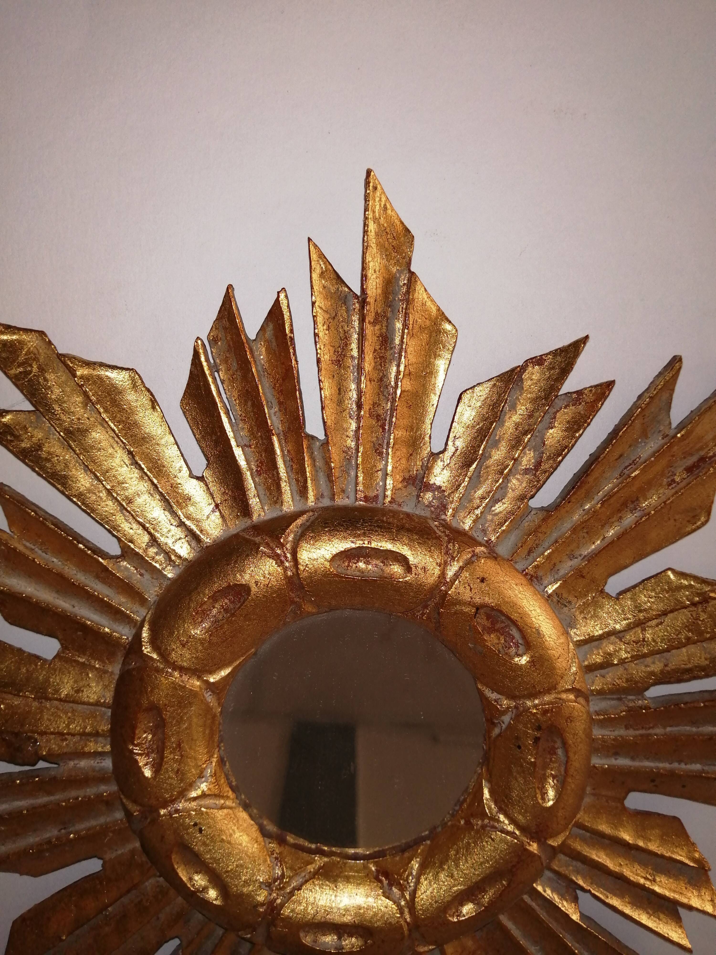 Mirror sun gilded wood 1930