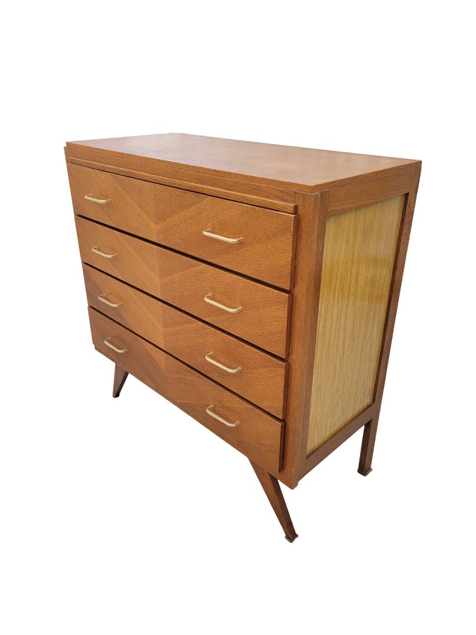 Vintage chest of drawers from the 70s with compass feet