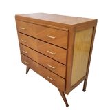 Vintage chest of drawers from the 70s with compass feet