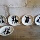Five dessert plates Sylvestre edition of Longchamp