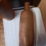 Duo of raw stoneware bottles