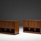 Modernist slatted credenza, Italy, 1960s