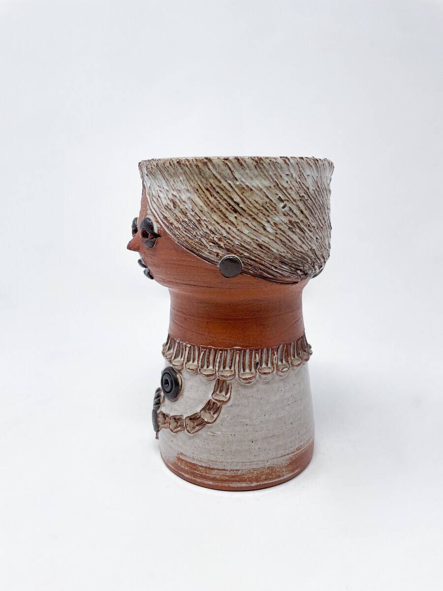 Mid-Century Modern Vase by Thérèse Bataille for Dour Belgium