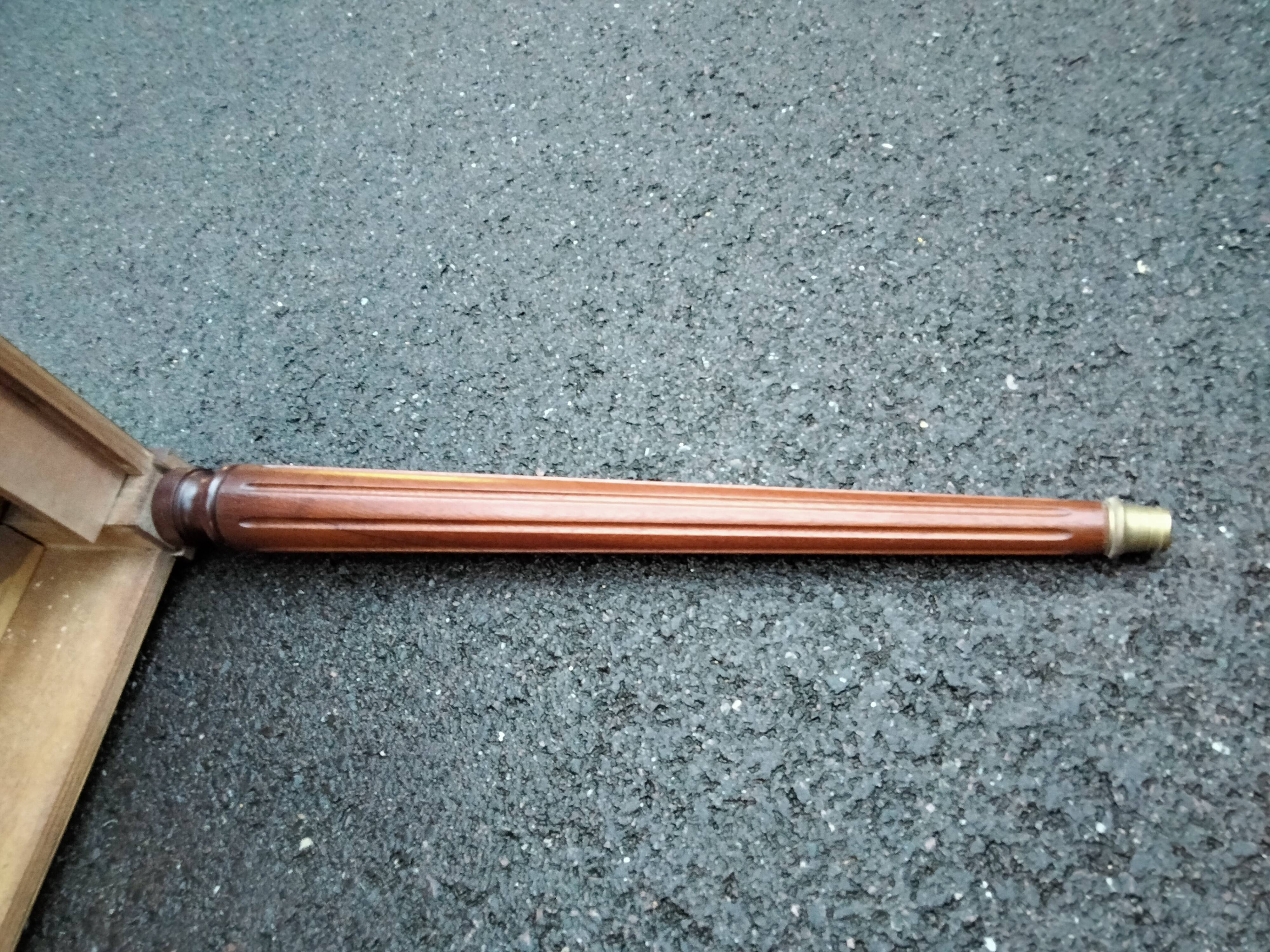 Old style flat desk louis xvi leather tray with 2 pulls