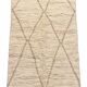Handmade Moroccan Berber rug, cream and beige with diamonds 150x263cm