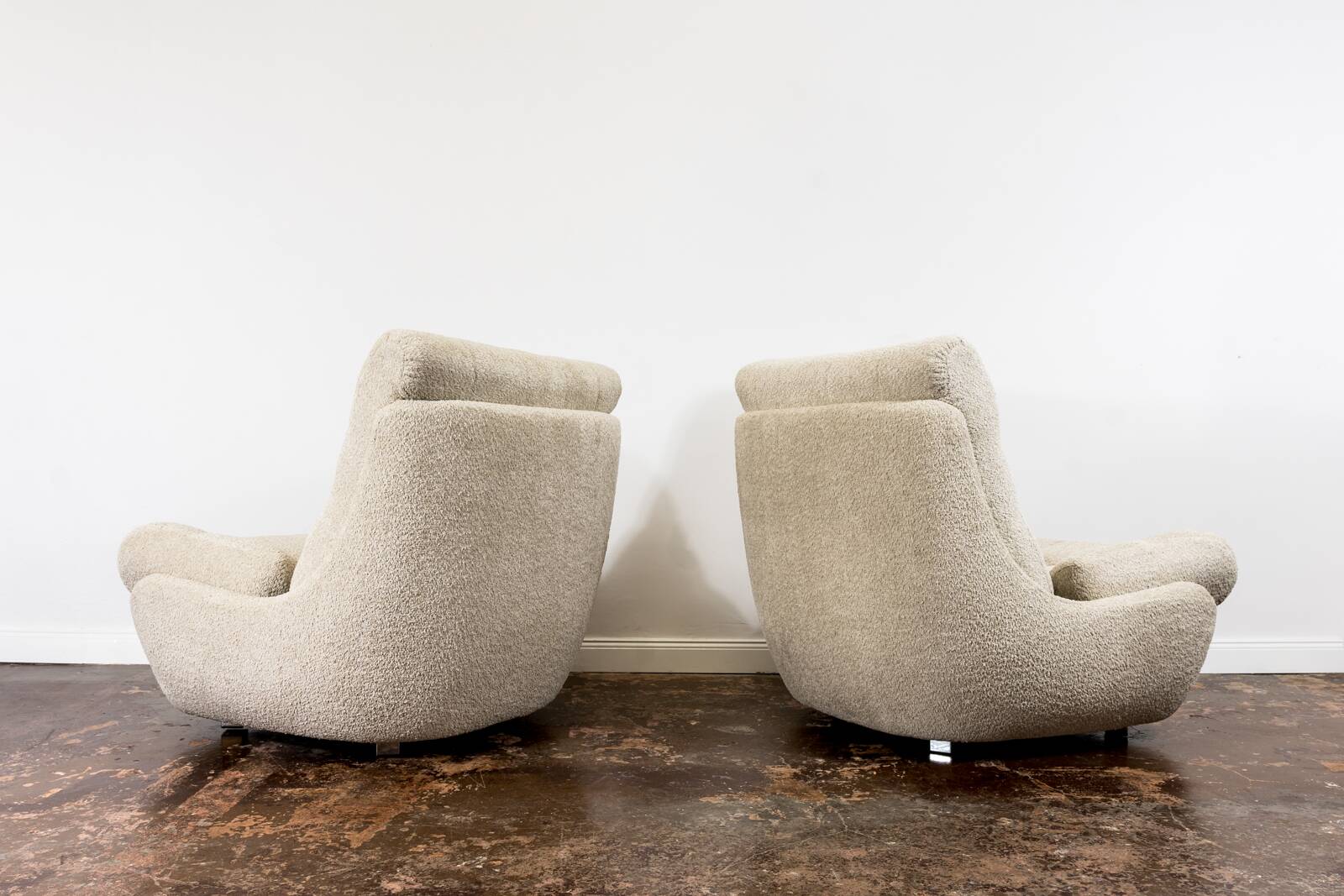 Customizable Space Age Living Room Set Atlantis in Beige Boucle 1970's, Czechoslovakia