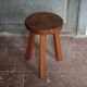 Vintage stool, handcrafted wooden stool, brutalist style, plant stand