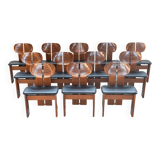 Set of 12 Afra & Tobia Scarpa chairs mod. Africa - Gruppo Unico, 80/90