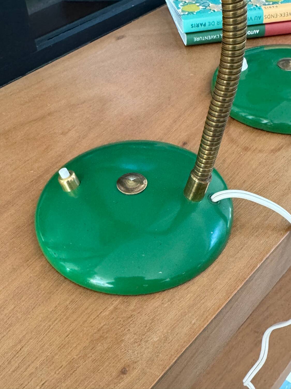 Lampes cocotte années 50/60 vert franc