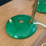 Lampes cocotte années 50/60 vert franc
