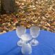 Elegant service consisting of a carafe, 3 wine glasses and 6 diamond pattern aperitif glasses