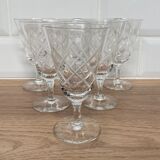 Set of 6 white wine glasses