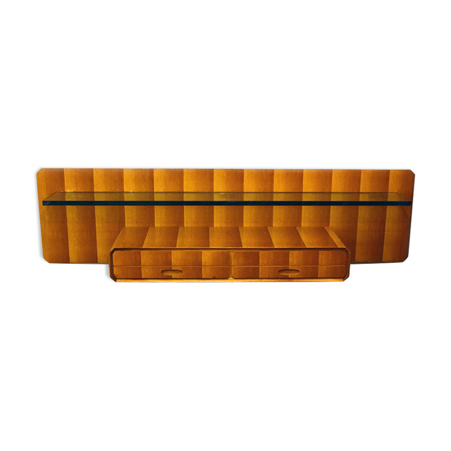 Suspended console in wood by La Permanente Mobili Cantù, 1950s