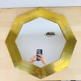 Vintage brass mirror 46 cm