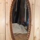 Large oval wooden mirror 1950