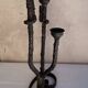 Brutalist iron candle holder