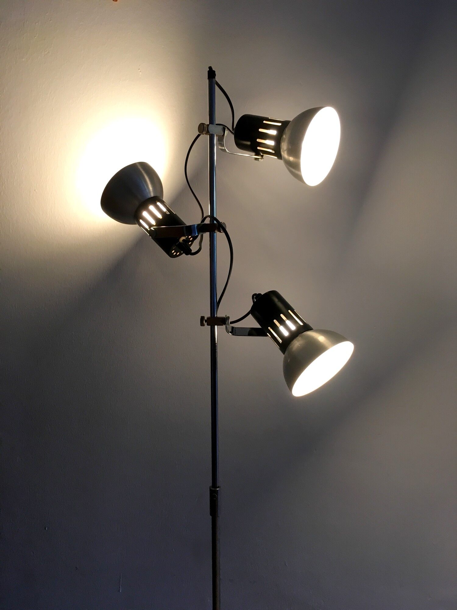 Floor lamp 3 vintage spots 70 years