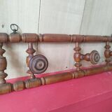 Old wooden wall coat rack