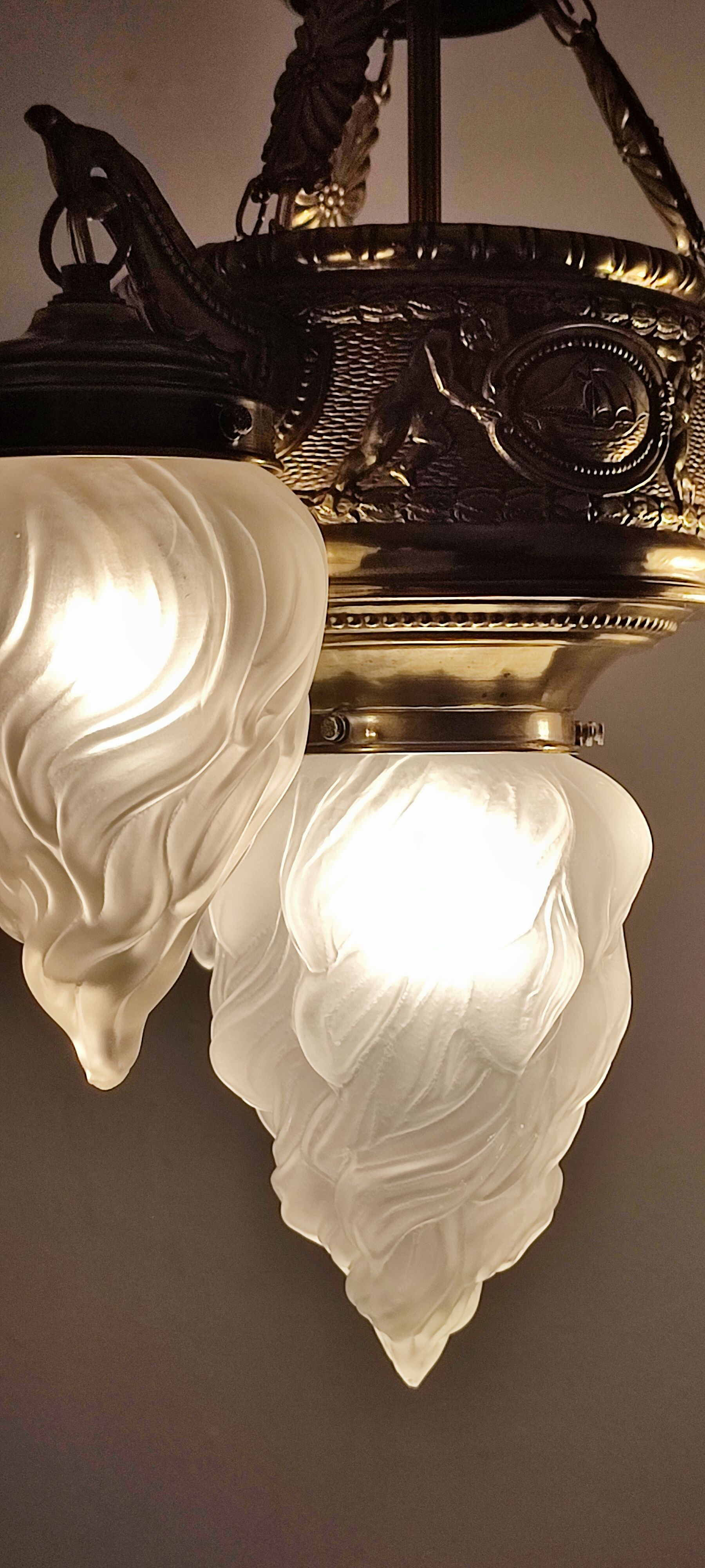 Ceiling lamp of Catalan Modernism. Barcelona Spain,1930s.