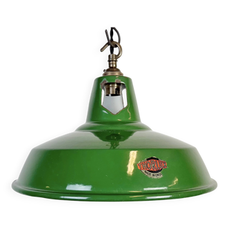 Industrial Green Enamel Factory Pendant Lamp from Thorlux, 1960s