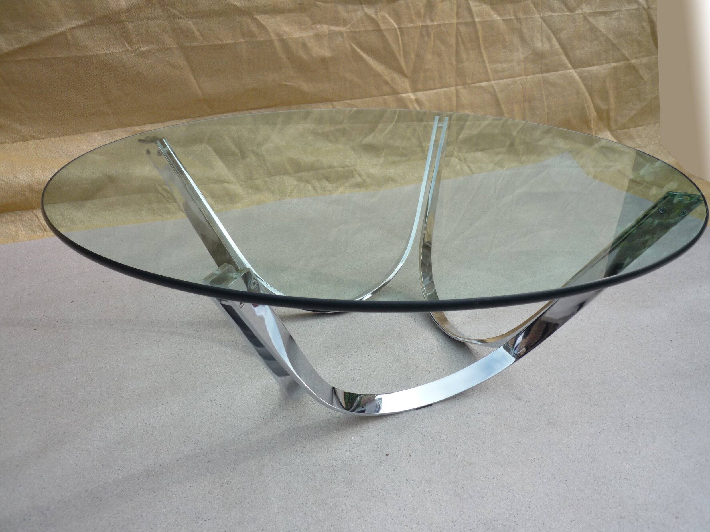 Knut Hesterberg coffee table Glass and steel