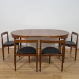 Mid-Century Teak Dining Table and Chairs Set by Hans Olsen for Frem Røjle, Denmark, 1950s, Set of 5