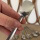 6 silver-plated ice cream bowls + 6 matching small spoons