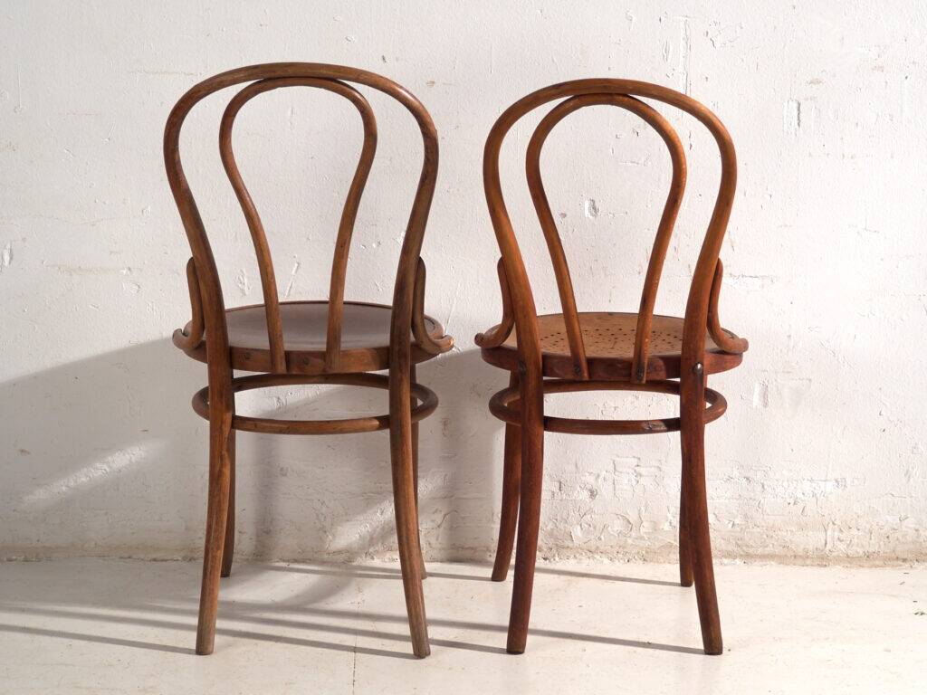 Antique bentwood Thonet chairs – Central Europe, circa 1930 #9 – Set of 2 pieces