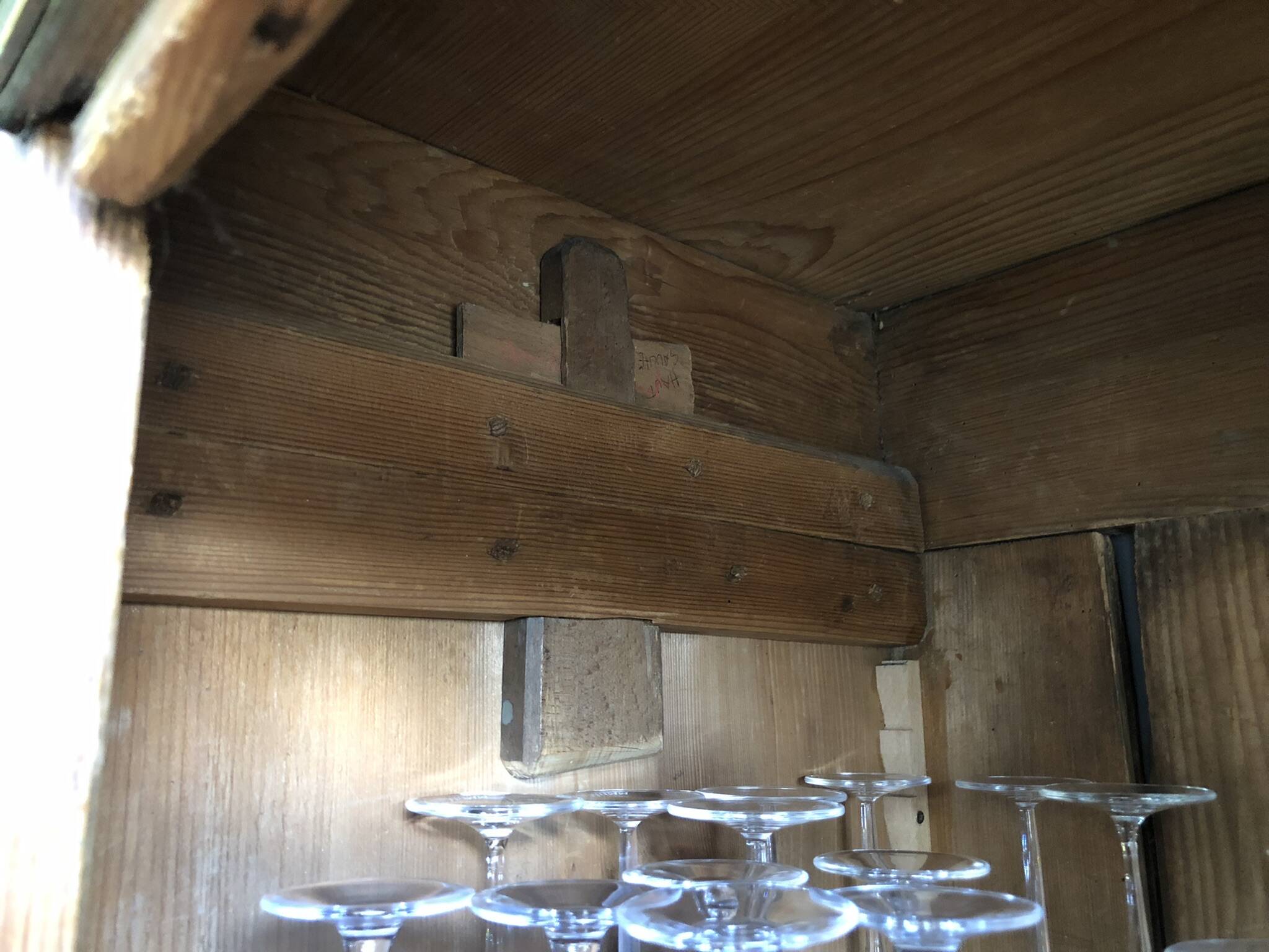 Alsatian polychrome furniture cabinet 1757