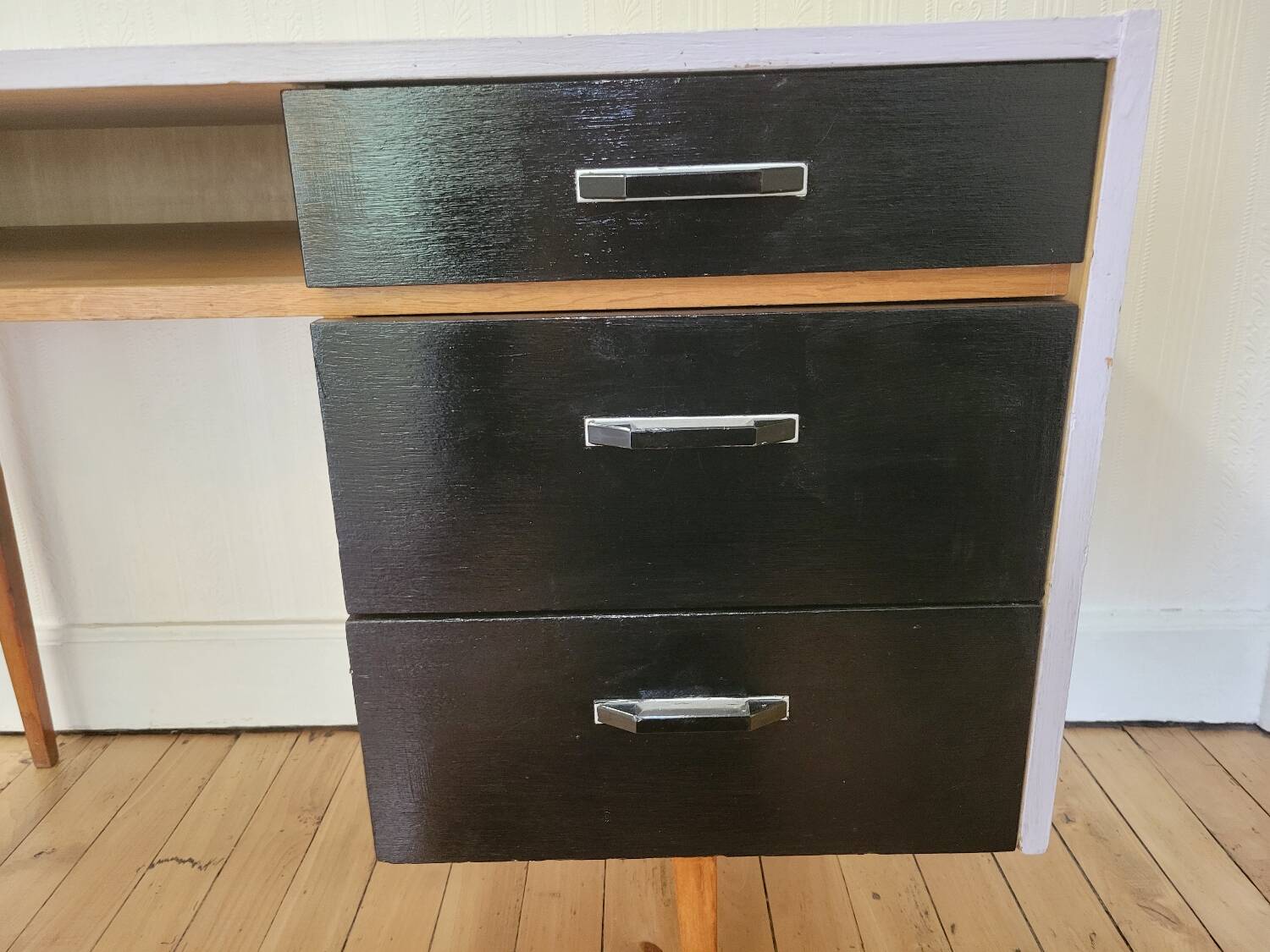 Desk with compass legs circa 1970