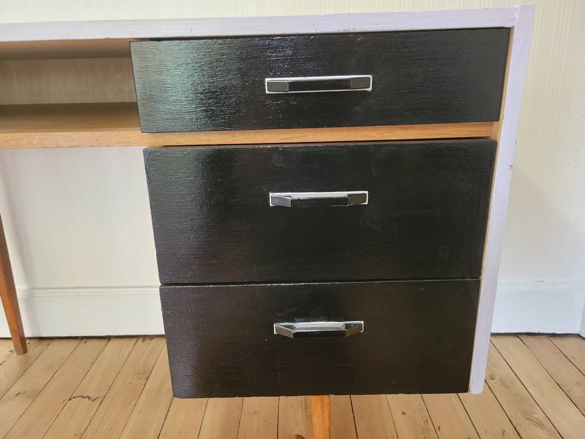 Bureau pieds compas vers1970