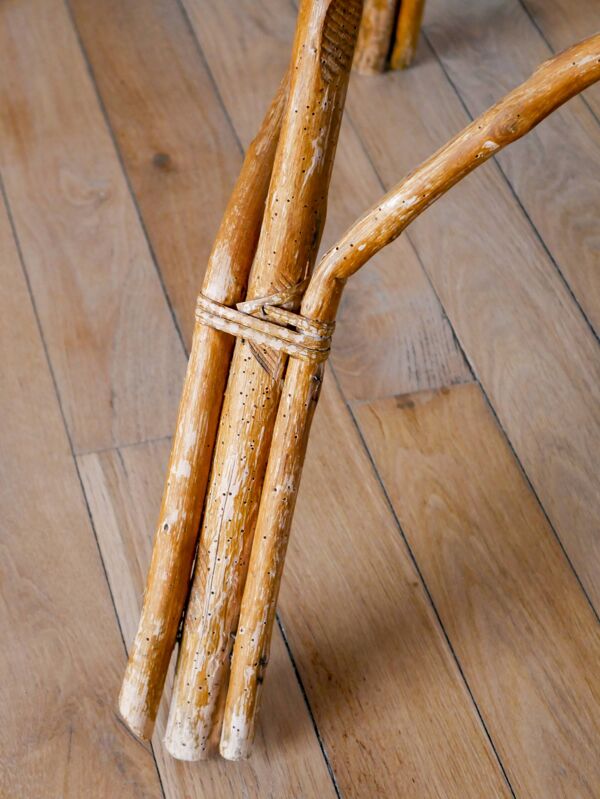 Fauteuil coquille en rotin et bambou, début XXème