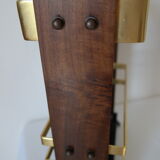 Vintage wooden and brass umbrella holder