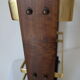 Vintage wooden and brass umbrella holder