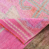 3x11 pale pink vintage runner rug 104x328cm