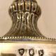 Pair of silver metal candle holder lamp bases