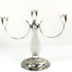 1970s three-point plated candlestick, La Pierre, France