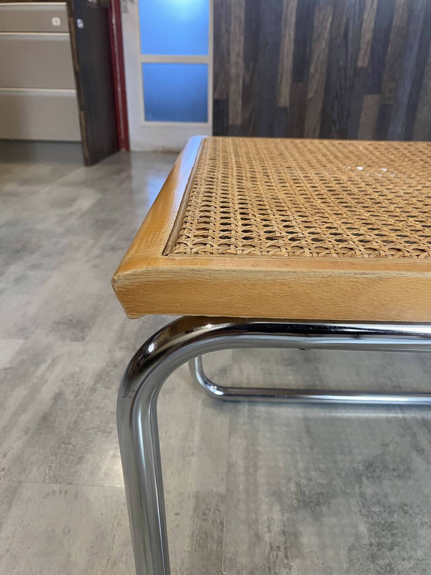 Chair without armrests Cesca B32 Marcel Breuer vintage 1980