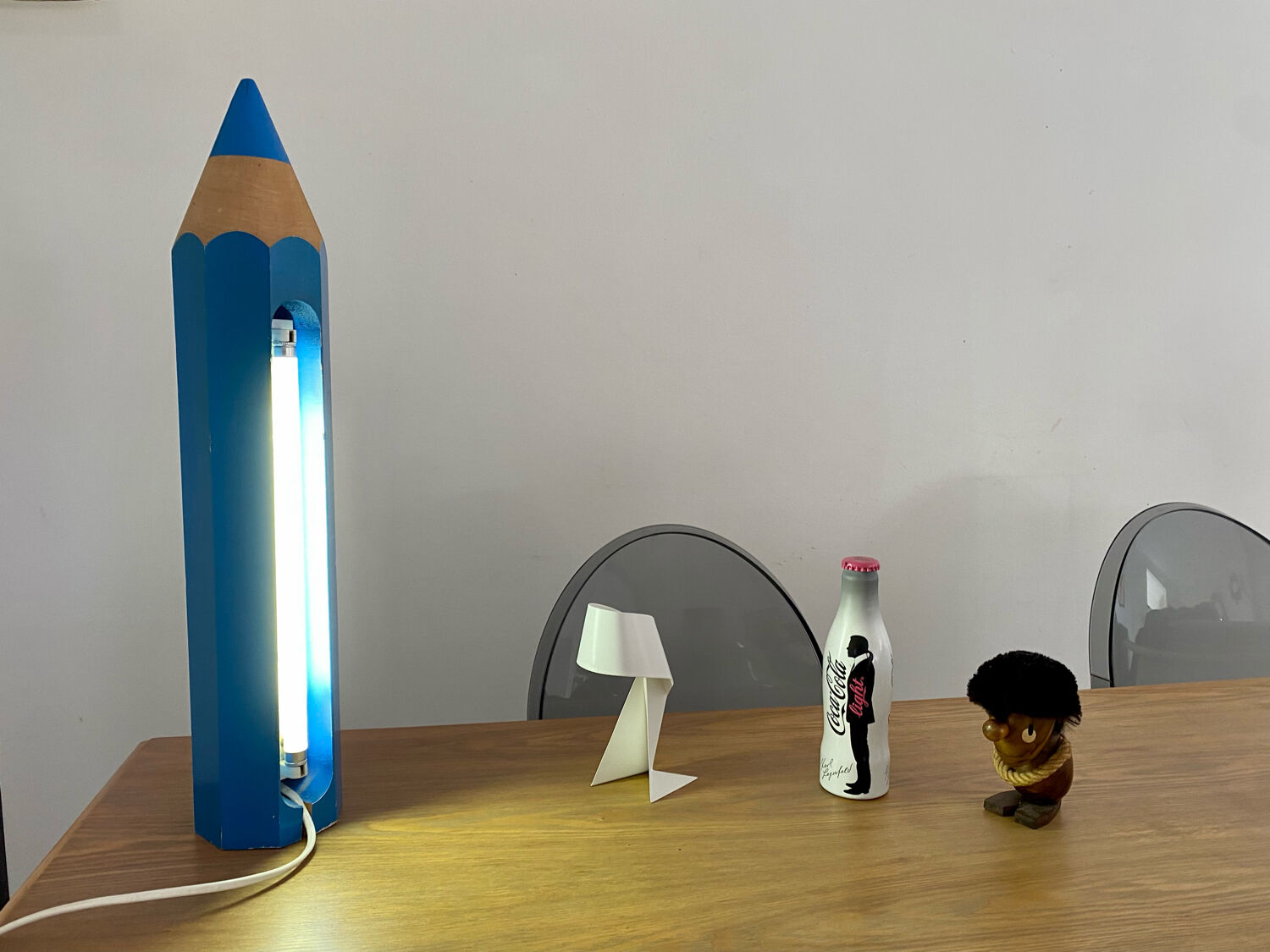 Stone pencil lamp Sala for Vilac Vintage minimalist 80s