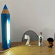 Stone pencil lamp Sala for Vilac Vintage minimalist 80s