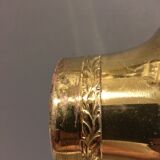 Yellow copper vase signed gbn art deco