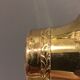 Yellow copper vase signed gbn art deco