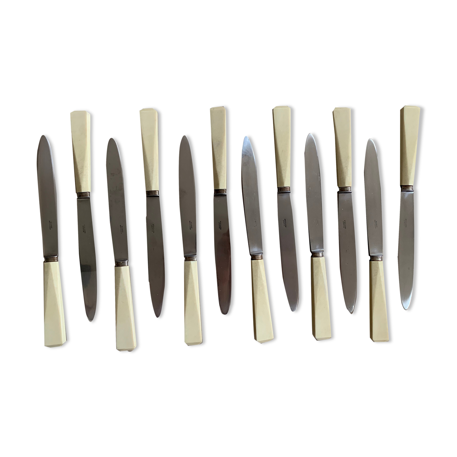 Set of 12 old Nogent knives